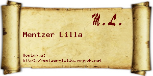 Mentzer Lilla névjegykártya